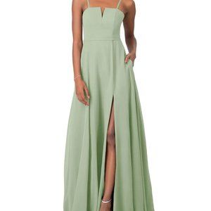 Azazie Janneth size 6 in Dusty Sage